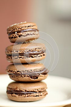 Chocolate macaron