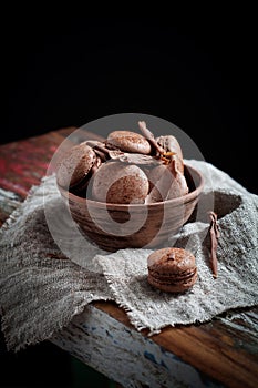 Chocolate macaroons