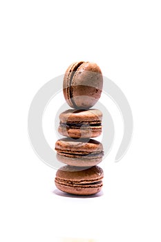 Chocolate macrons biscuits.