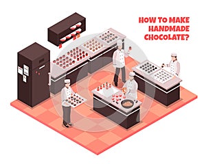 Chocolate Manufacture Isometric Composition