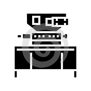 chocolate manufacturing equipment glyph icon vector illustration