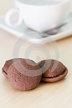 Chocolate marron cookies photo