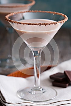 Chocolate martini coctail