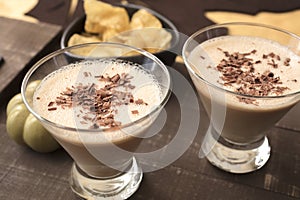 Chocolate Martini of Milk, Amaretto, Coffee and Hazelnut Liqueur