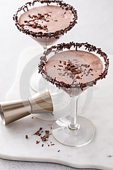 Chocolate martini, sweet cocktail idea