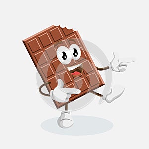 Chocolate Mascot and background Hi pose