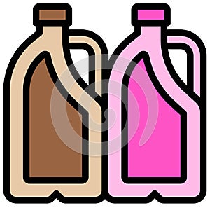 Chocolate milk gallon and Strawberry milk gallon icon