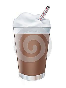 Chocolate milk shake drink