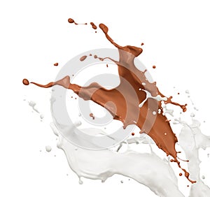 Chocolate and milk splash