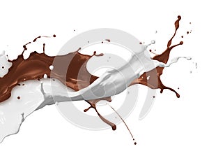 Chocolate and milk splash