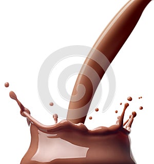 Chocolate milk splash drink beverage dairy drop