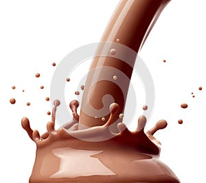 Chocolate milk splash drink beverage dairy drop