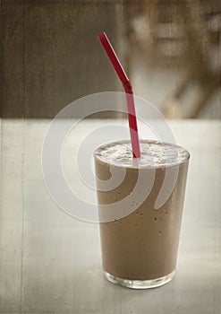 Chocolate milkshake in a glass