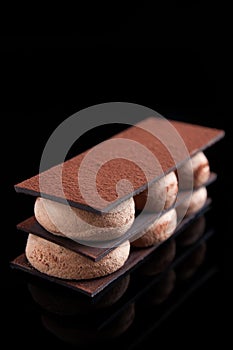 Chocolate millefeuille photo