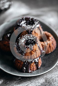 Chocolate mini kugelhopfs