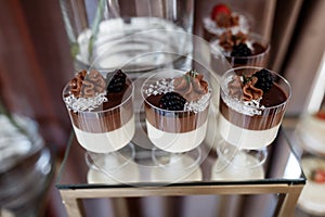 Chocolate mini trifles