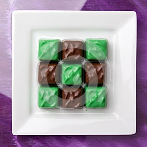 Chocolate and Mint Squares