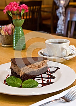 Chocolate mocha mousse cake