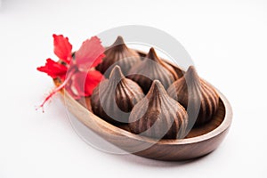 Chocolate Modak - Indian sweet food offered to Lord ganesha on chaturthi