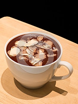 Chocolate mousse with almond