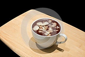 Chocolate mousse with almond