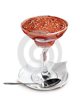 Chocolate mousse in a glass