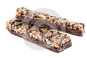 Chocolate Muesli Bars isolated