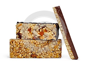 Chocolate Muesli Bars isolated