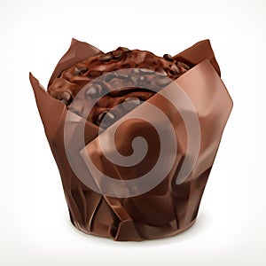 Chocolate muffin icon