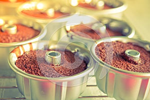 Chocolate muffins ( Filtered image processed vintage ef