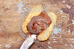 Chocolate nutella with biscuits