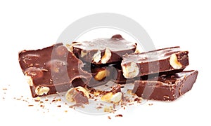 Chocolate with nuts photo