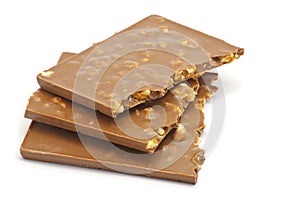 Chocolate with nuts photo