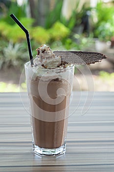 Chocolate orange drink blend with creamy float