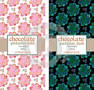 Chocolate packaging design with flowers.