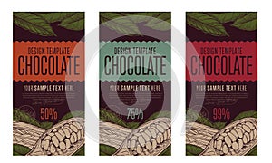 Chocolate packaging design template