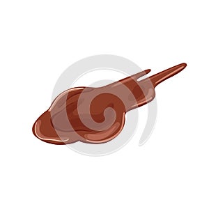 chocolate paste spash cartoon vector illustration photo