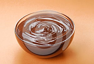 Chocolate pastry cream bowl