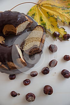 Chocolate Peanut Butter Sponge Cake