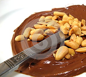 Chocolate and peanuts