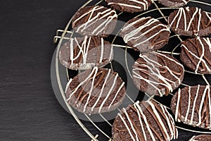 Chocolate and peppermint cookies