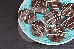 Chocolate and peppermint cookies
