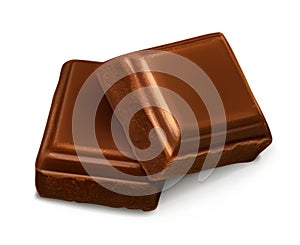 Chocolate pieces illustration