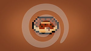 Chocolate pixel 8 bit donut wallpaper - high res background