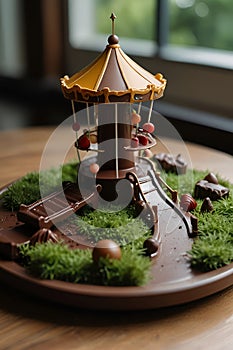 Chocolate Playground Slide A Sweet Journey on a Plate of Grass Chocolate Playground A