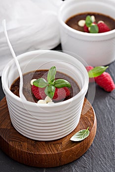 Chocolate pots de creme photo