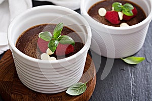 Chocolate pots de creme photo