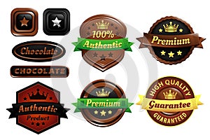 Chocolate Premium Authentic Badges