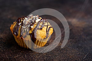 Chocolate pumpkin muffin