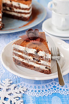 Chocolate, Quark and Prune Layer Cake